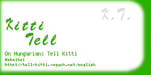 kitti tell business card